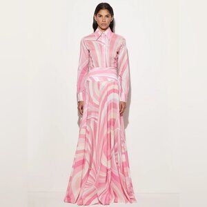 NWOT ！Pucci Cotton Printed Maxi Skirt